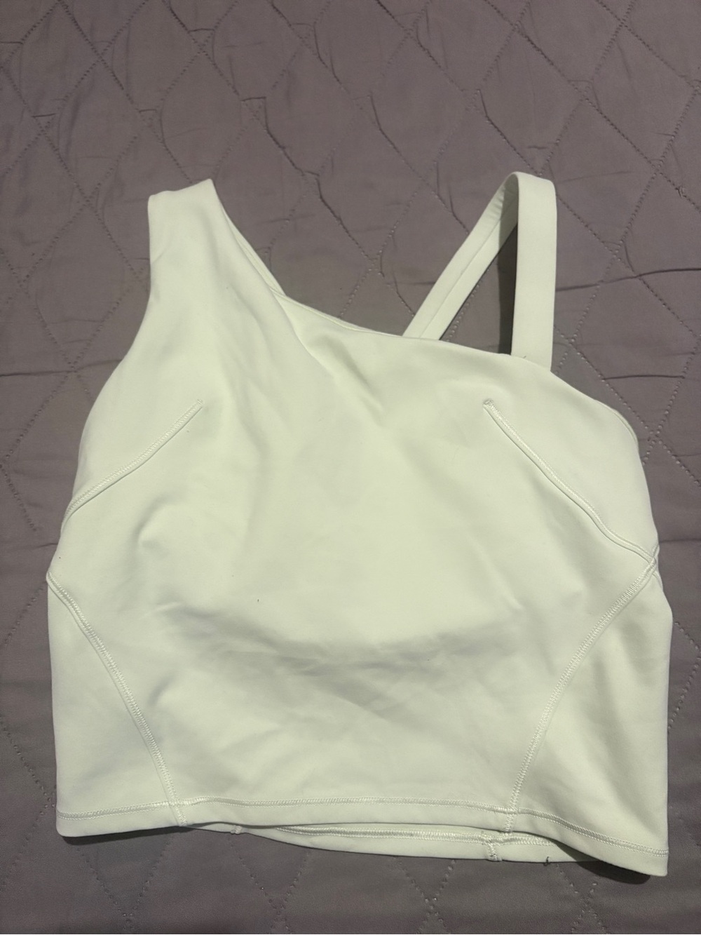 lululemon athletica White Asymmetric One-Shoulder Tank